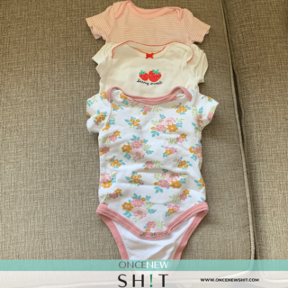 Once New Shit - Baby Girls 3-6 Months Onsies (pack of 3)