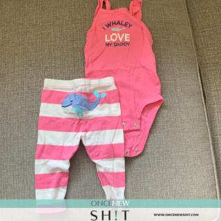 Once New Shit - Baby Girls 3-6 Months Outfit