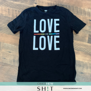 Once New Shit - Boys Love is Love Shirt (size 8)