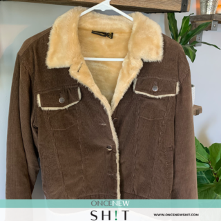 Once New Shit - Women's Brown Hurley Corduroy Jacket (size medium)
