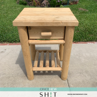 Once New Shit - Unfinished Solid Wood End Table