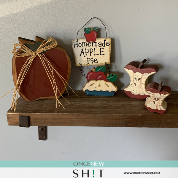 Once New Shit - Country Wood Apple Home Decor