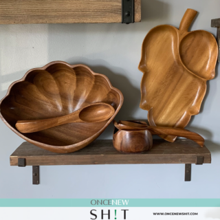 Once New Shit - Wood Salad Bowl and Platter