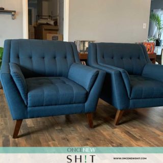 Once New Shit - Mid Century Blue Chairs